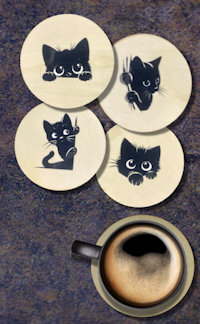 Coasters - Wood - Animals