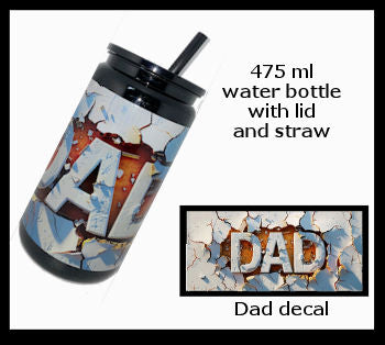 500ml black water bottle with straw