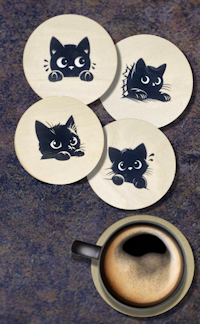 Coasters - Wood - Animals